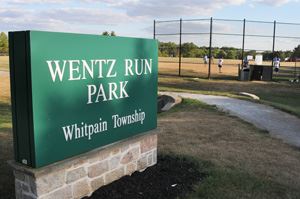 Wentz Run Park Whitpain Township sign